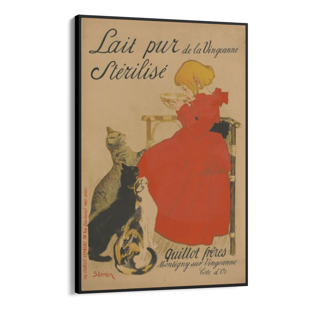 Quadro Stampa su Tela Lait pur stérilisé, Théophile Steinlen - CupidoDesign