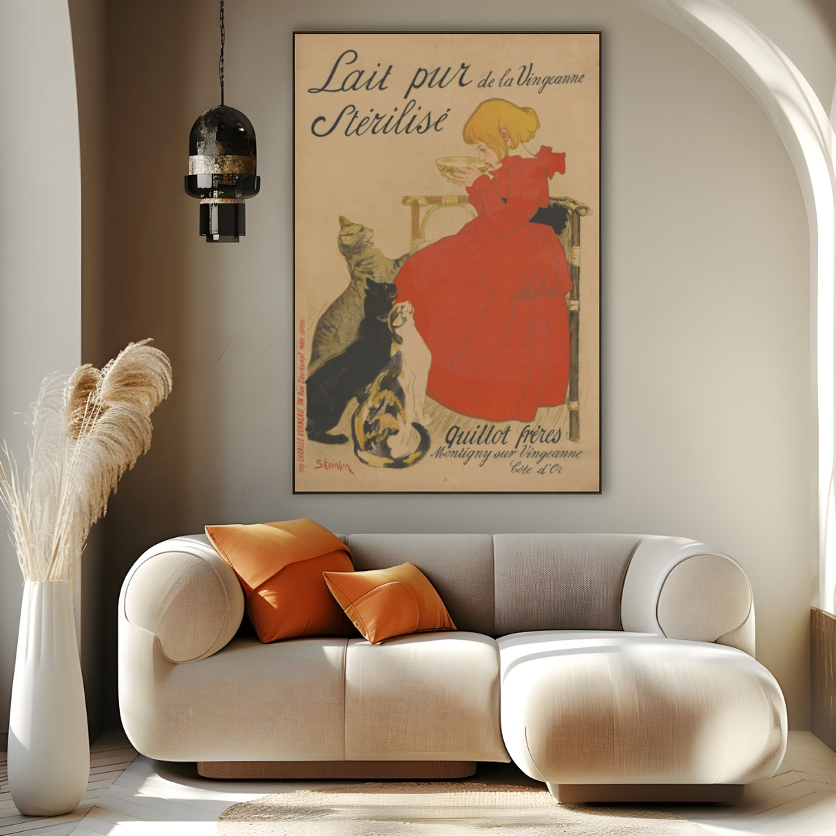 Quadro Stampa su Tela Lait pur stérilisé, Théophile Steinlen - CupidoDesign