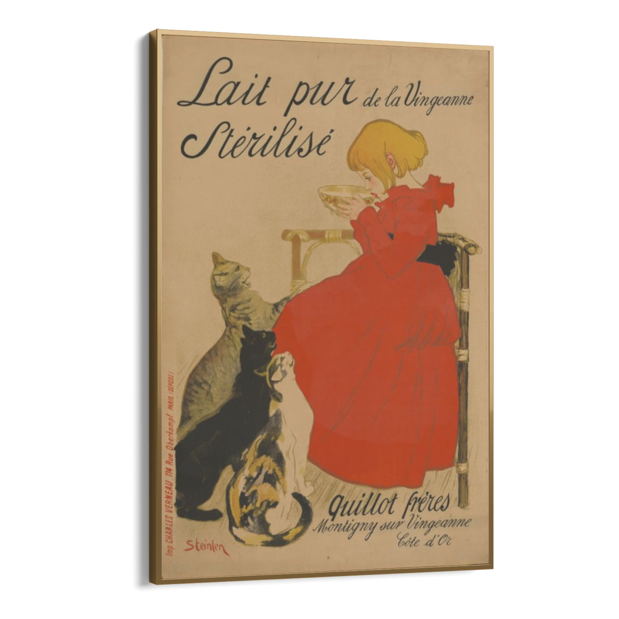 Quadro Stampa su Tela Lait pur stérilisé, Théophile Steinlen - CupidoDesign
