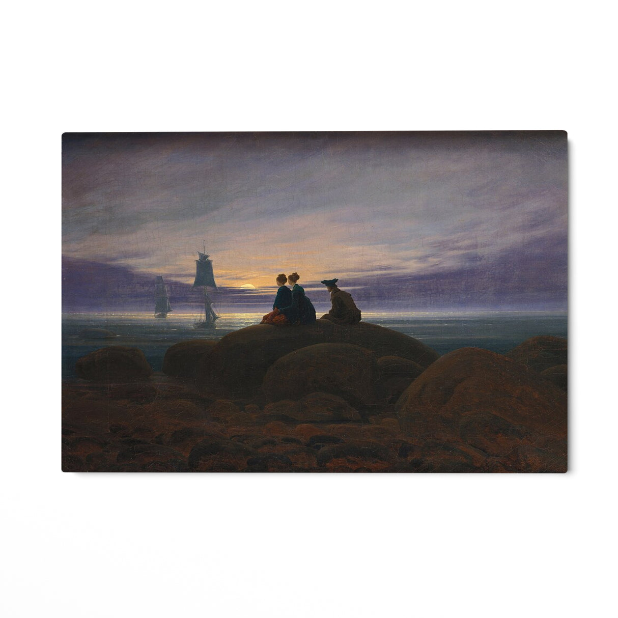 Quadro Stampa su Tela La luna sorge dal mar, Caspar David Friedrich - CupidoDesign