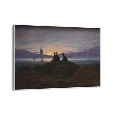 Quadro Stampa su Tela La luna sorge dal mar, Caspar David Friedrich - CupidoDesign