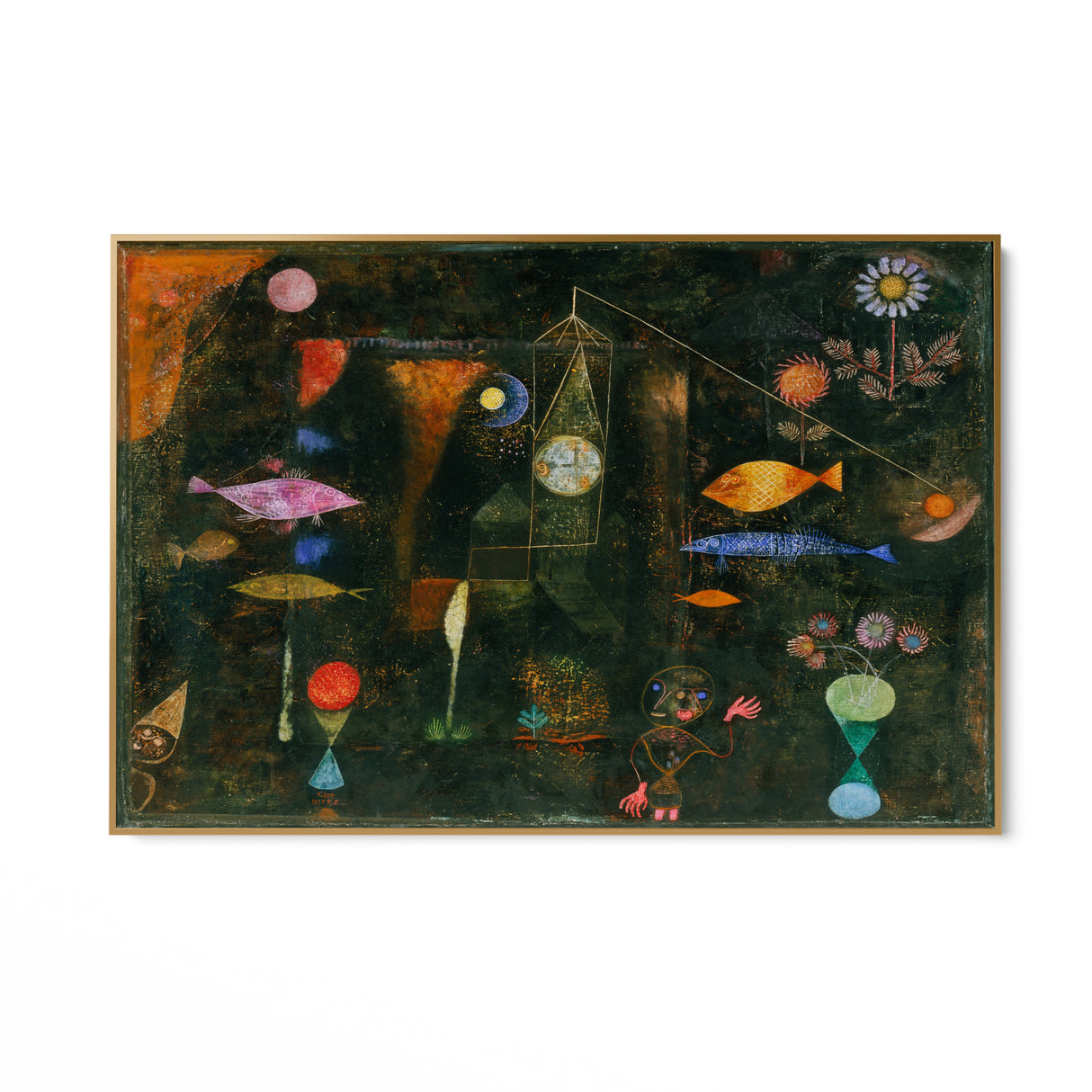 Quadro Stampa su Tela La magia dei pesci, Paul Klee - CupidoDesign