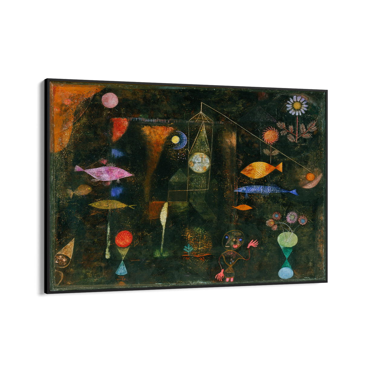 Quadro Stampa su Tela La magia dei pesci, Paul Klee - CupidoDesign