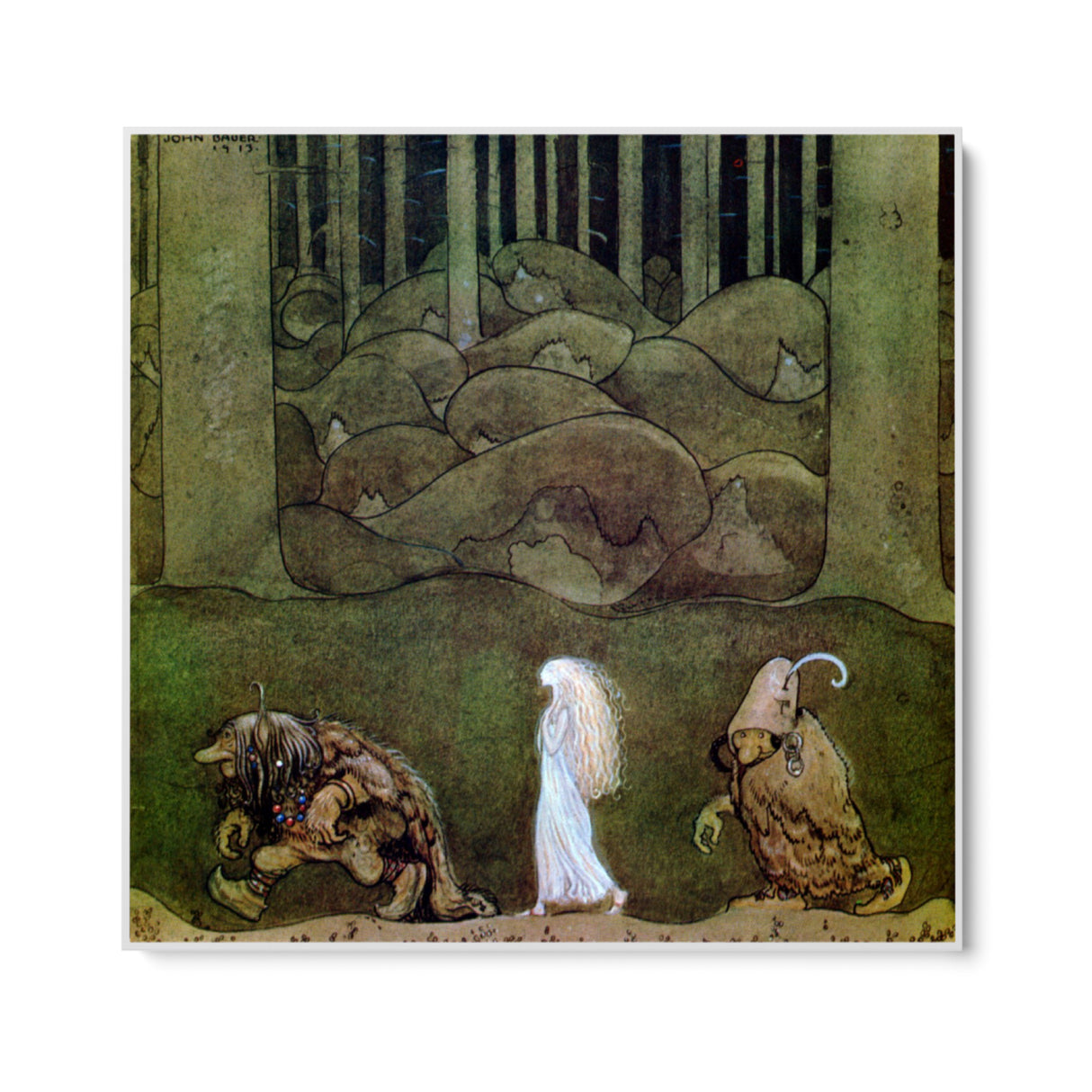 Quadro Stampa su Tela La principessa e i troll, John Bauer - CupidoDesign