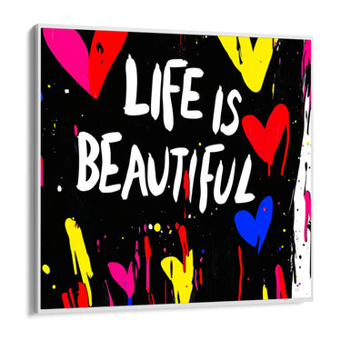 Quadro Stampa su Tela Life is Beautiful - CupidoDesign