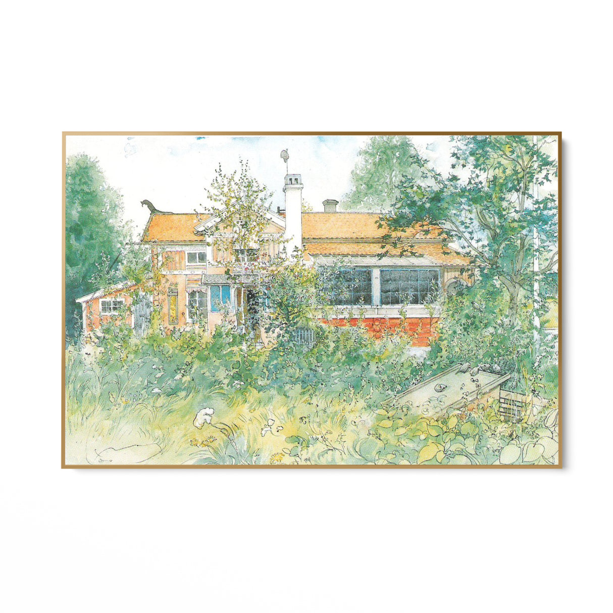 Quadro Stampa su Tela Little Hyttnäs, Carl Larsson - CupidoDesign