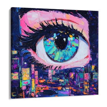 Quadro Stampa su Tela Lo stupore nei colori - CupidoDesign