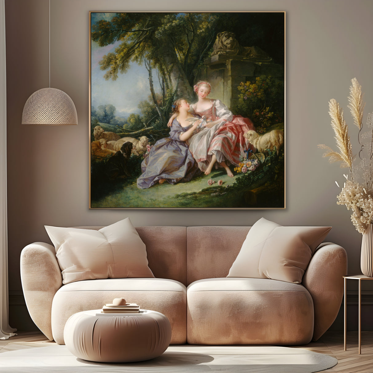 Quadro Stampa su Tela Love Letter, François Boucher - CupidoDesign