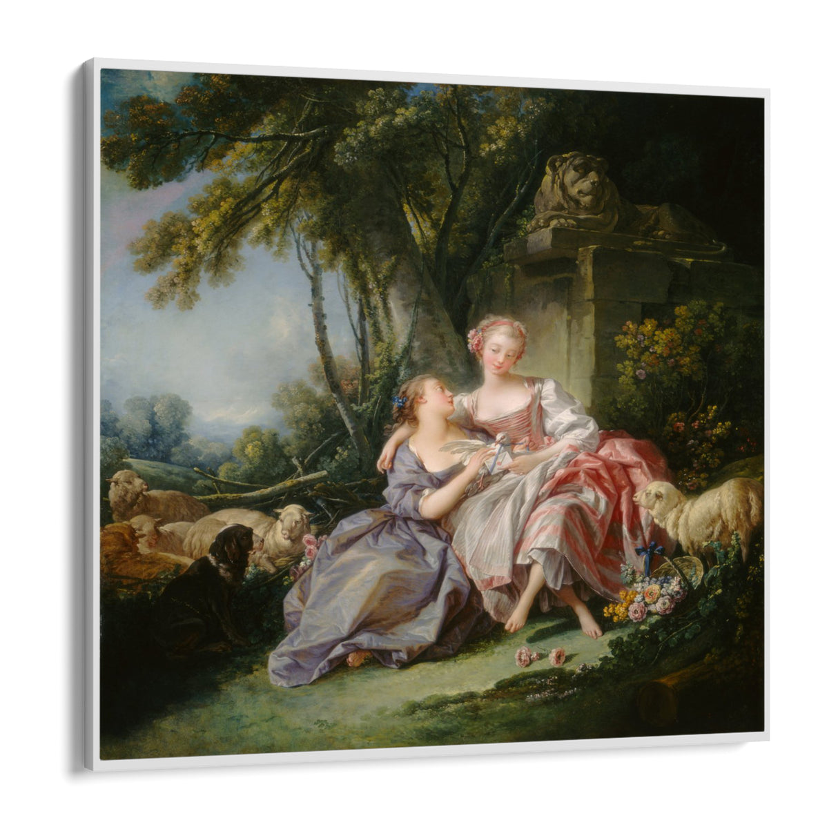 Quadro Stampa su Tela Love Letter, François Boucher - CupidoDesign