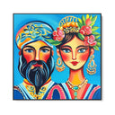Quadro Stampa su Tela Lui & Lei in Blu - CupidoDesign
