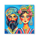 Quadro Stampa su Tela Lui & Lei in Blu - CupidoDesign