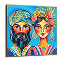 Quadro Stampa su Tela Lui & Lei in Blu - CupidoDesign