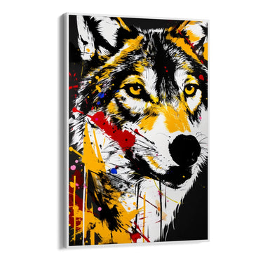 Quadro Stampa su Tela Lupo Dorato - CupidoDesign
