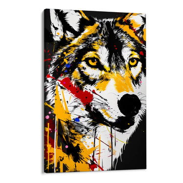 Quadro Stampa su Tela Lupo Dorato - CupidoDesign