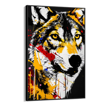 Quadro Stampa su Tela Lupo Dorato - CupidoDesign