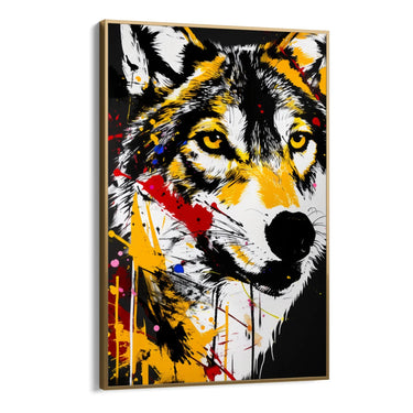 Quadro Stampa su Tela Lupo Dorato - CupidoDesign