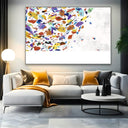 Quadro Stampa su Tela Lussuoso Colorato - CupidoDesign
