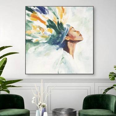 Quadro Stampa su Tela Mano Fiorita - CupidoDesign