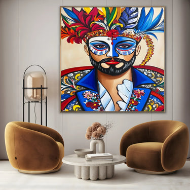 Quadro Stampa su Tela Maschera di Carnevale - CupidoDesign
