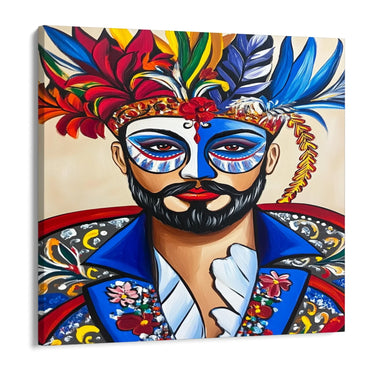 Quadro Stampa su Tela Maschera di Carnevale - CupidoDesign