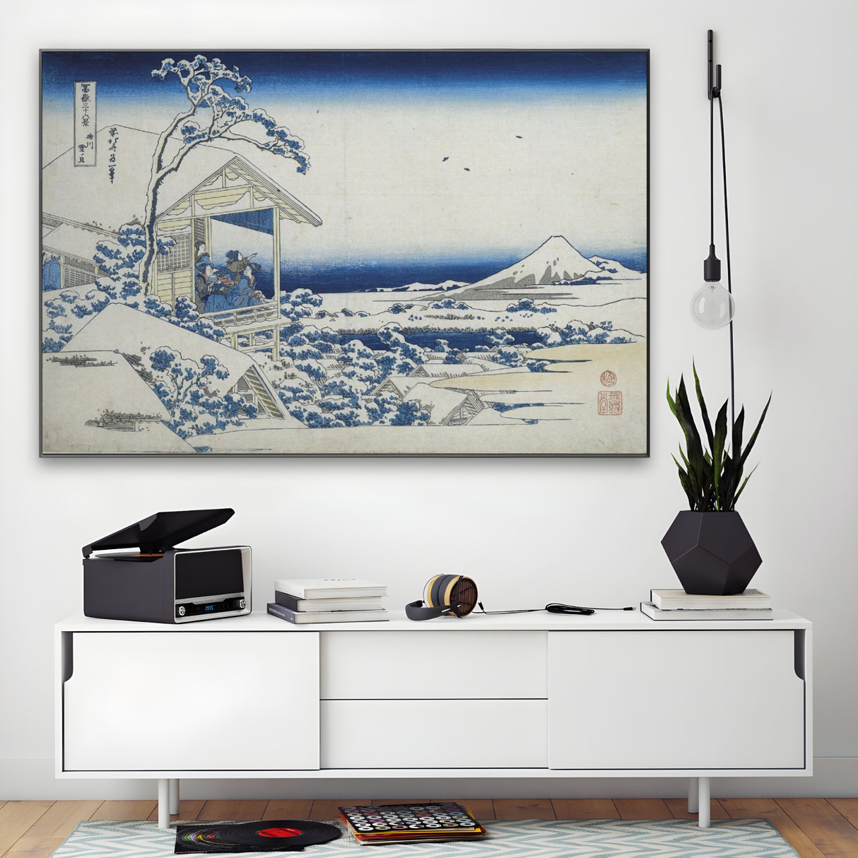 Quadro Stampa su Tela Mattina dopo una nevicata a Koishikawa, Katsushika Hokusai - CupidoDesign