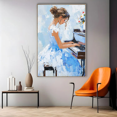 Quadro Stampa su Tela Melodia Bianca - CupidoDesign