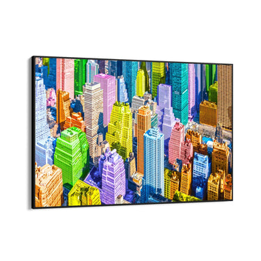 Quadro Stampa su Tela Metropoli Arcobaleno - CupidoDesign