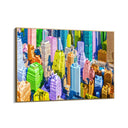 Quadro Stampa su Tela Metropoli Arcobaleno - CupidoDesign