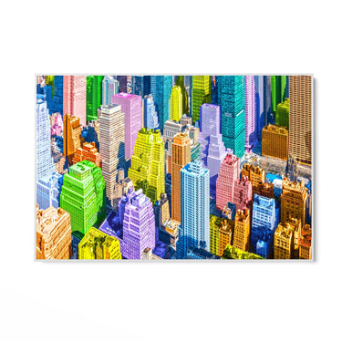 Quadro Stampa su Tela Metropoli Arcobaleno - CupidoDesign