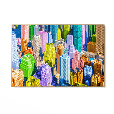 Quadro Stampa su Tela Metropoli Arcobaleno - CupidoDesign