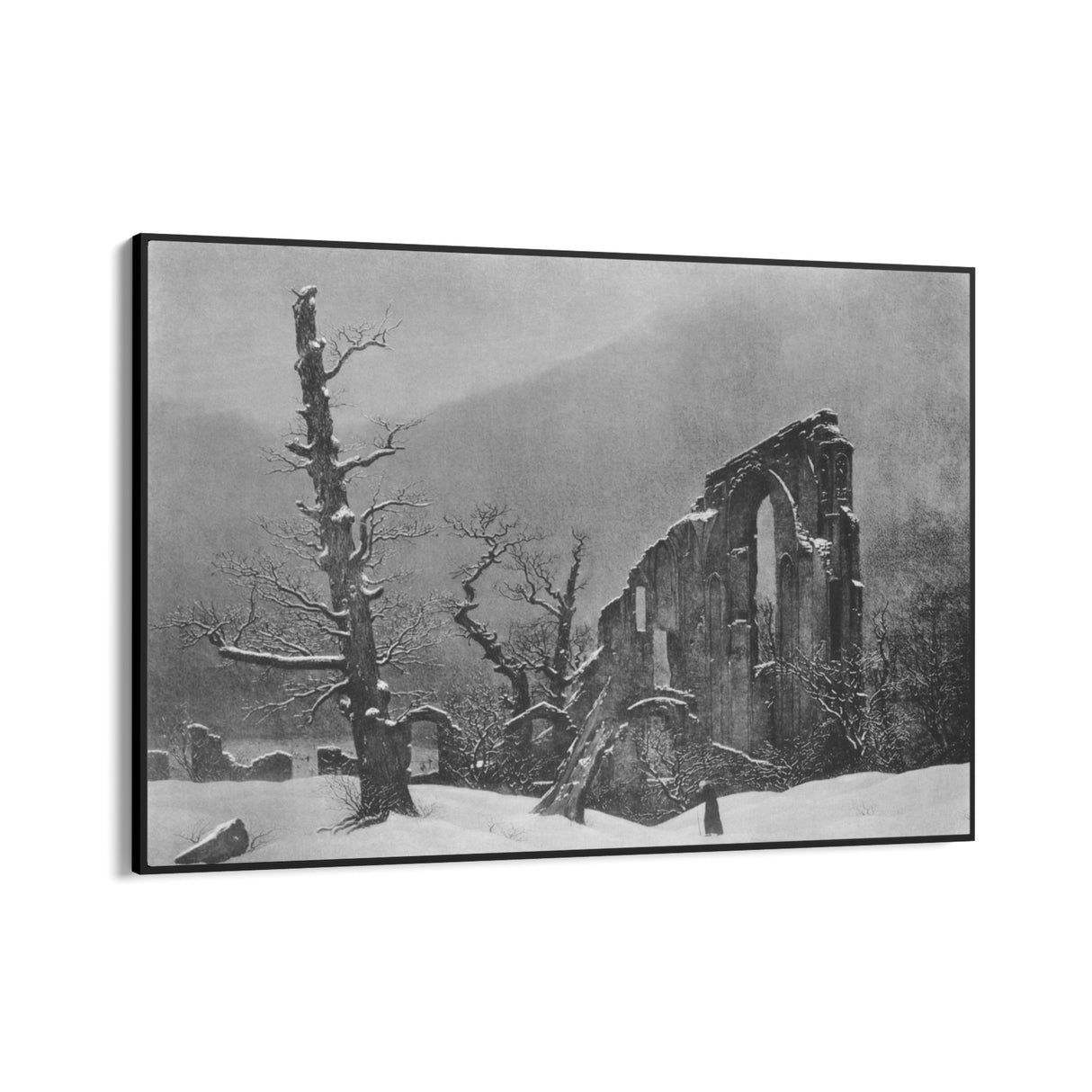 Quadro Stampa su Tela Monaco nella Neve, Caspar David Friedrich - CupidoDesign