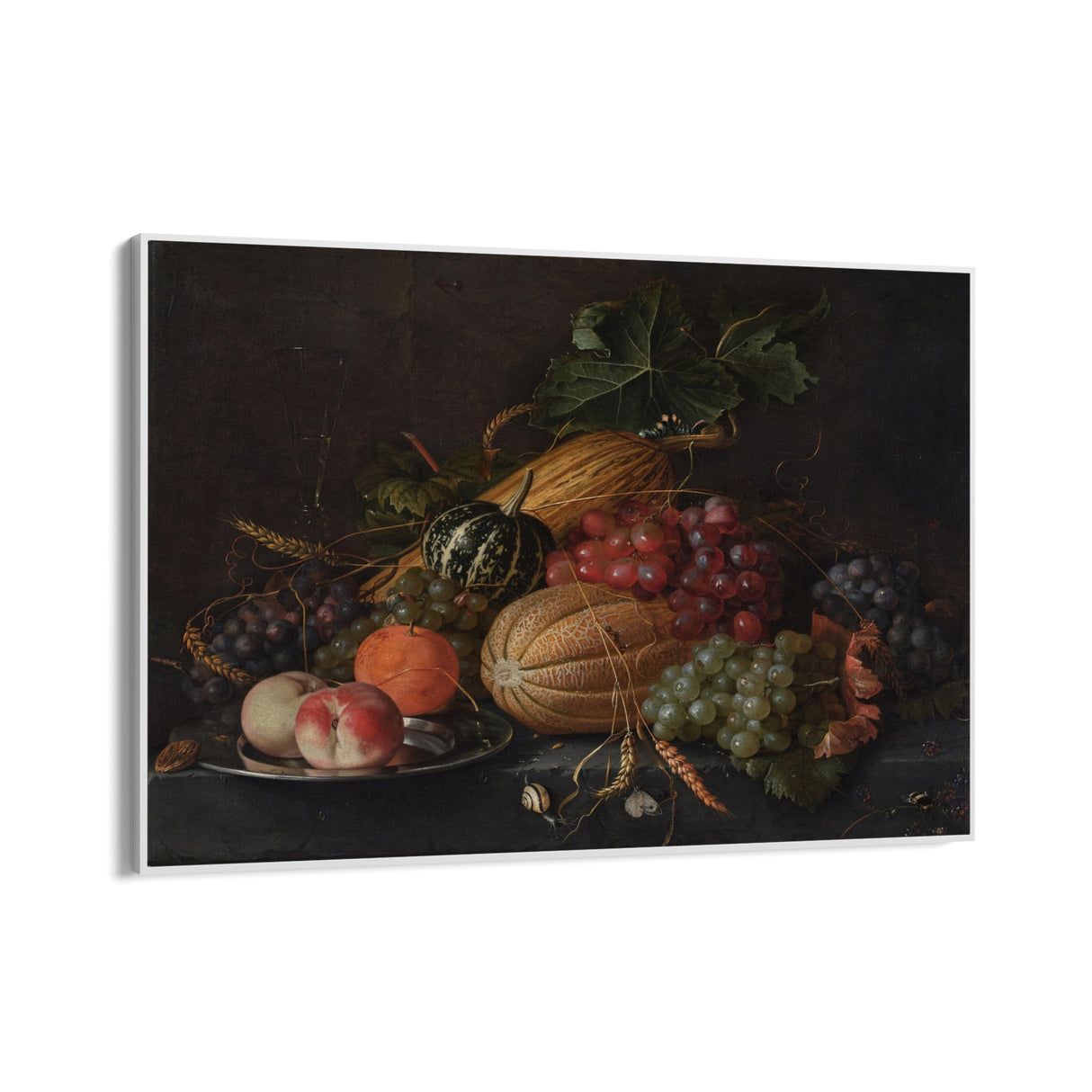 Quadro Stampa su Tela Natura morta con frutta, Abraham Mignon - CupidoDesign