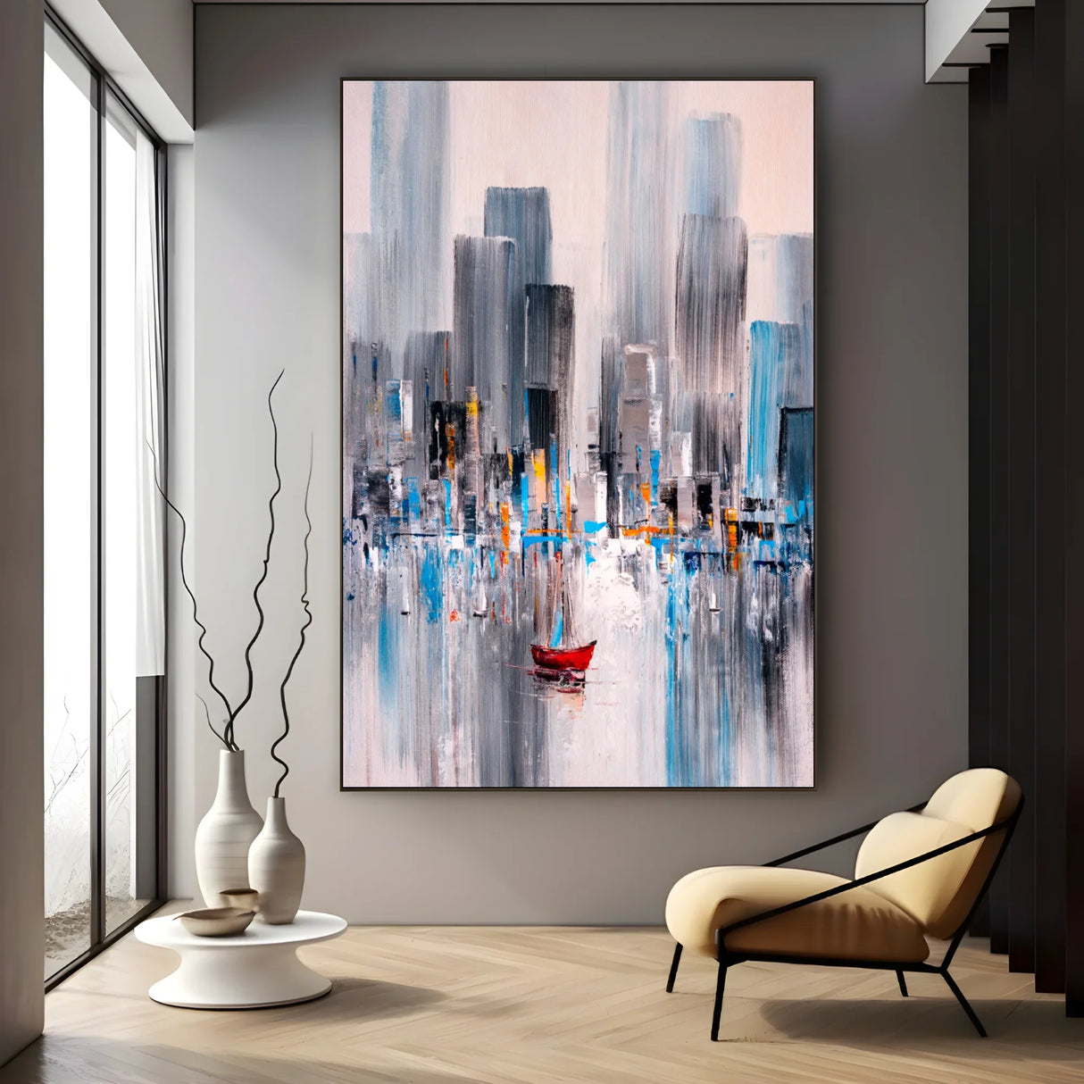 Quadro Stampa su Tela Nebulose di Città - CupidoDesign
