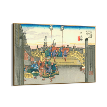 Quadro Stampa su Tela Nihonbashi, Le cinquantatré stazioni del Tōkaidō, Utagawa Hiroshige - CupidoDesign