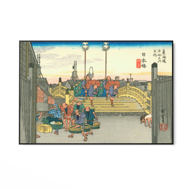 Quadro Stampa su Tela Nihonbashi, Le cinquantatré stazioni del Tōkaidō, Utagawa Hiroshige - CupidoDesign