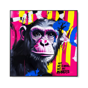 Quadro Stampa su Tela Not my circus, not my monkeys - CupidoDesign