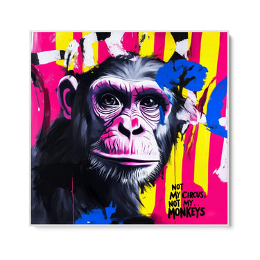 Quadro Stampa su Tela Not my circus, not my monkeys - CupidoDesign