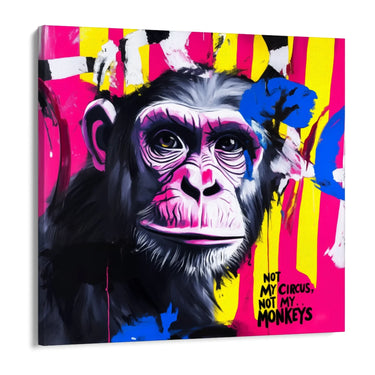 Quadro Stampa su Tela Not my circus, not my monkeys - CupidoDesign