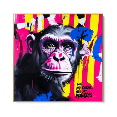 Quadro Stampa su Tela Not my circus, not my monkeys - CupidoDesign