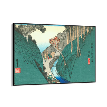 Quadro Stampa su Tela Okabe, Le cinquantatré stazioni del Tōkaidō, Utagawa Hiroshige - CupidoDesign