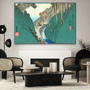 Quadro Stampa su Tela Okabe, Le cinquantatré stazioni del Tōkaidō, Utagawa Hiroshige - CupidoDesign