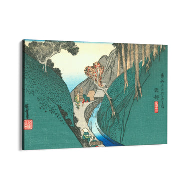 Quadro Stampa su Tela Okabe, Le cinquantatré stazioni del Tōkaidō, Utagawa Hiroshige - CupidoDesign