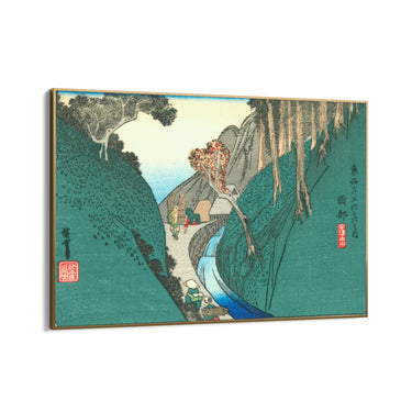 Quadro Stampa su Tela Okabe, Le cinquantatré stazioni del Tōkaidō, Utagawa Hiroshige - CupidoDesign