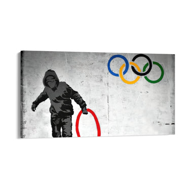 Quadro Stampa su Tela Olympic Rings Looter - CupidoDesign