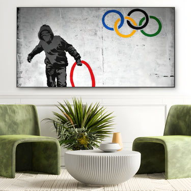 Quadro Stampa su Tela Olympic Rings Looter - CupidoDesign
