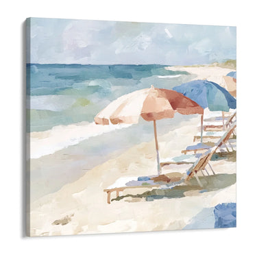 Quadro Stampa su Tela Ombrelloni d’Estate - CupidoDesign