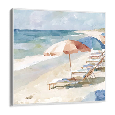 Quadro Stampa su Tela Ombrelloni d’Estate - CupidoDesign