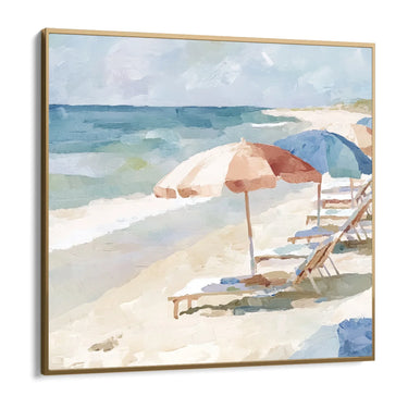 Quadro Stampa su Tela Ombrelloni d’Estate - CupidoDesign