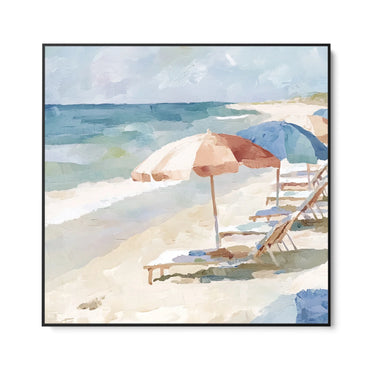 Quadro Stampa su Tela Ombrelloni d’Estate - CupidoDesign