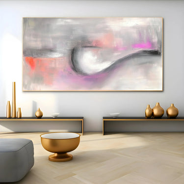 Quadro Stampa su Tela Flusso Rosa - CupidoDesign